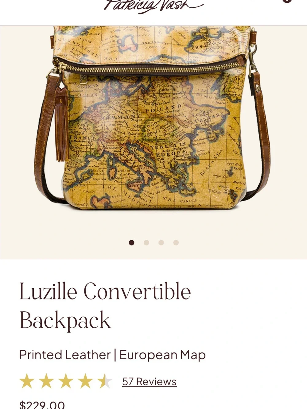 Patricia Nash Luzille Convertible Backpack